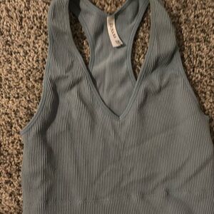 Zenana Outfitters Ribbed Tank Top - Blue